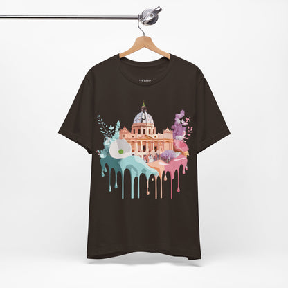 Natural Cotton Tee Shirt - Beautiful Places Collection - Rome Printify