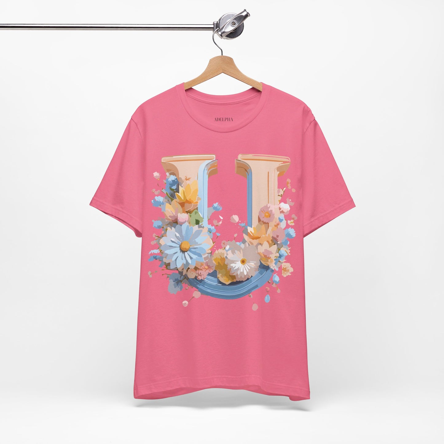 Natural Cotton Tee Shirt - Letters Collection - U