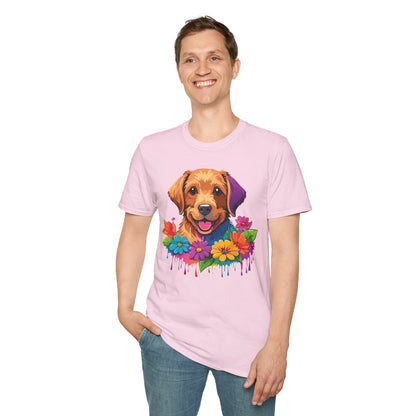 Unisex Dog Shirt With Animals Tee Softstyle Gildan 64000 Comfort Fit