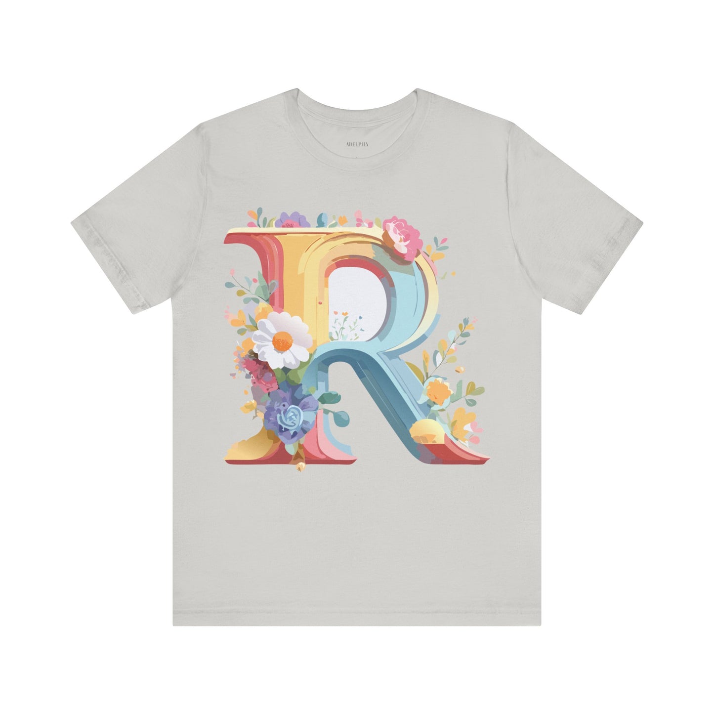 T-Shirt aus natürlicher Baumwolle – Letters Collection – R