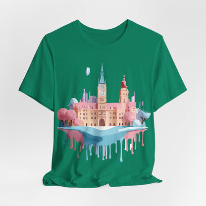 Natural Cotton Tee Shirt - Beautiful Places Collection - Prague Printify
