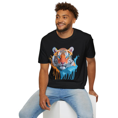 Tiger Shirt Unisex Animal Tee Ring Spun Cotton Gildan Softstyle Short Sleeve