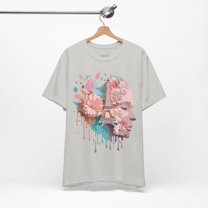 Natural Cotton Tee Shirt - Beautiful Places Collection - Paris Printify