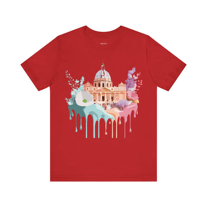 Natural Cotton Tee Shirt - Beautiful Places Collection - Rome Printify