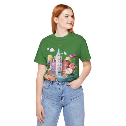 Natural Cotton Tee Shirt - Beautiful Places Collection - Amsterdam Printify