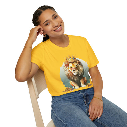 Unisex Lion Shirt Animal Tee Softstyle Gildan 64000 100 Percent Cotton Tee