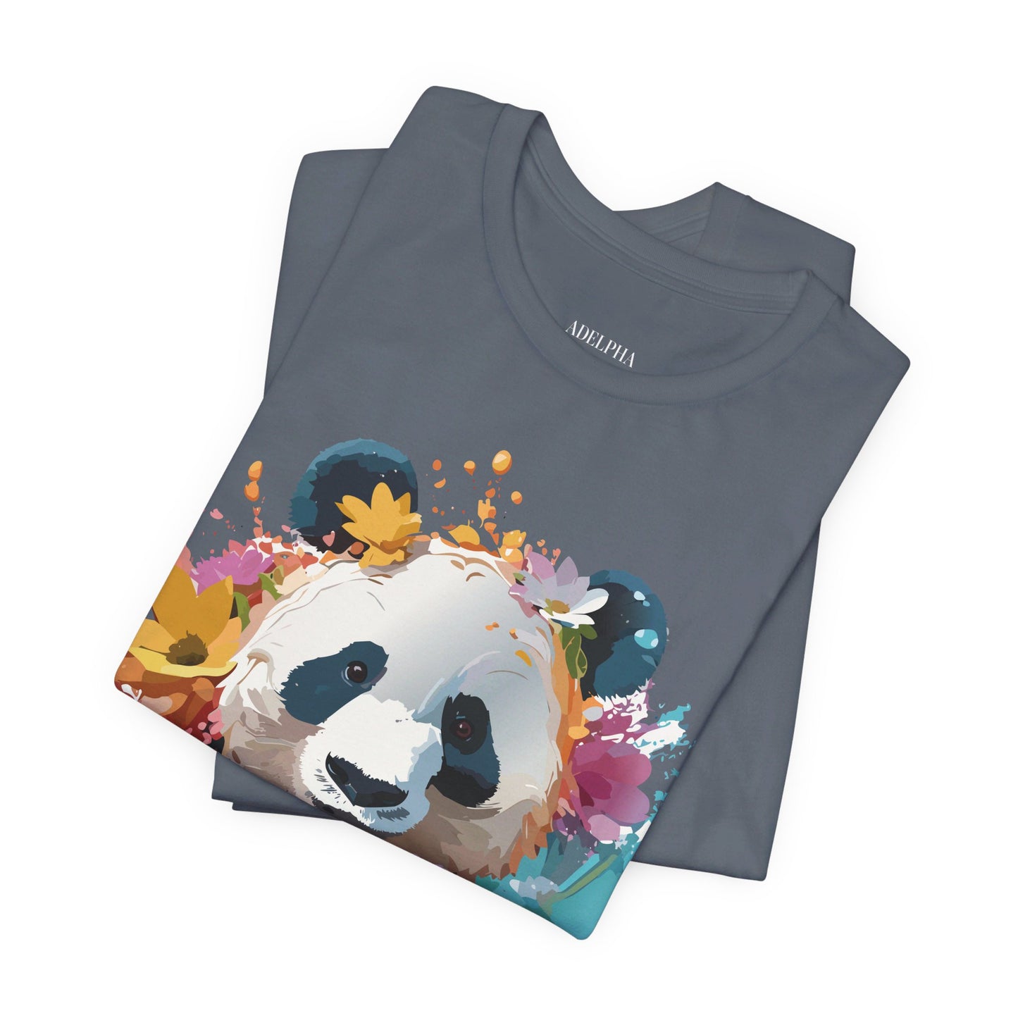 Natural Cotton Tee Shirt with Panda