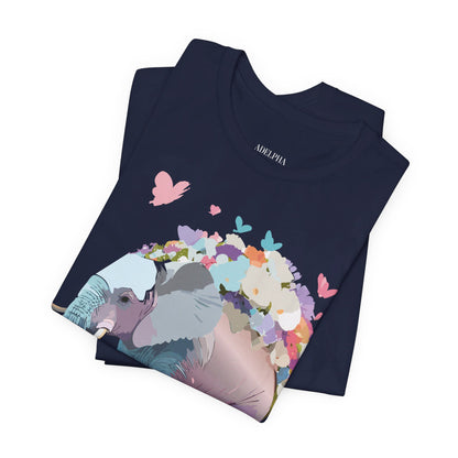Natural Cotton Tee Shirt with Elephant Printify
