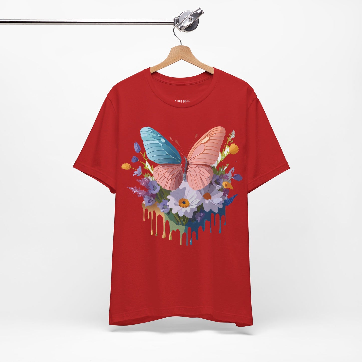 T-shirt en coton naturel avec papillon