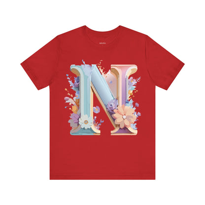 Natural Cotton Tee Shirt - Letters Collection - N Printify