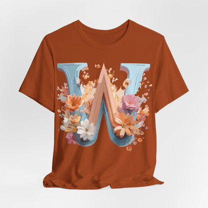 Natural Cotton Tee Shirt - Letters Collection - W Printify