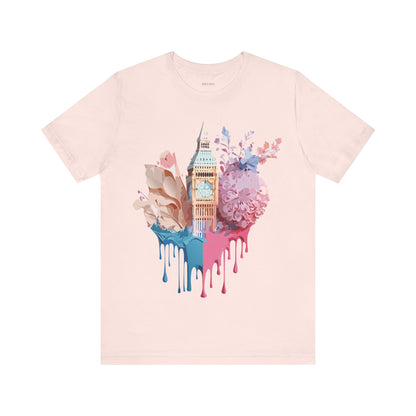 Natural Cotton Tee Shirt - Beautiful Places Collection - London Printify