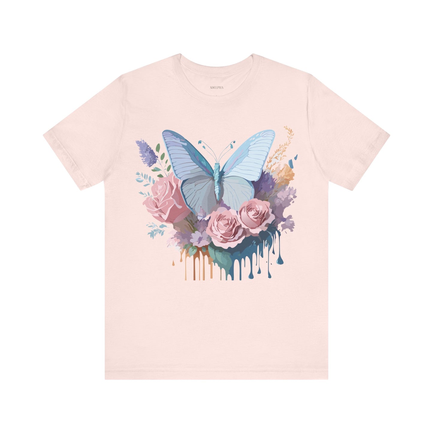 T-shirt en coton naturel avec papillon