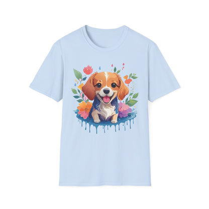 Dog Shirt Animal Print Tee Unisex Gildan Softstyle 64000 Cotton Tee