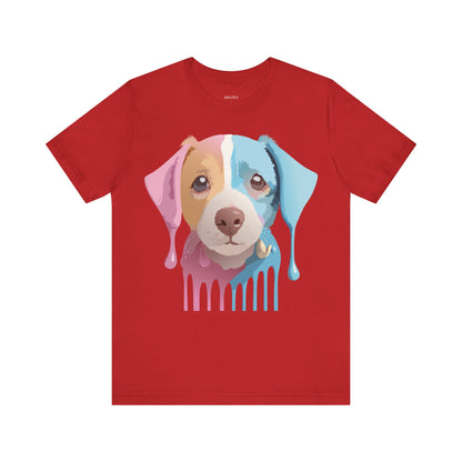 Natural Cotton Tee Shirt with Dog Printify