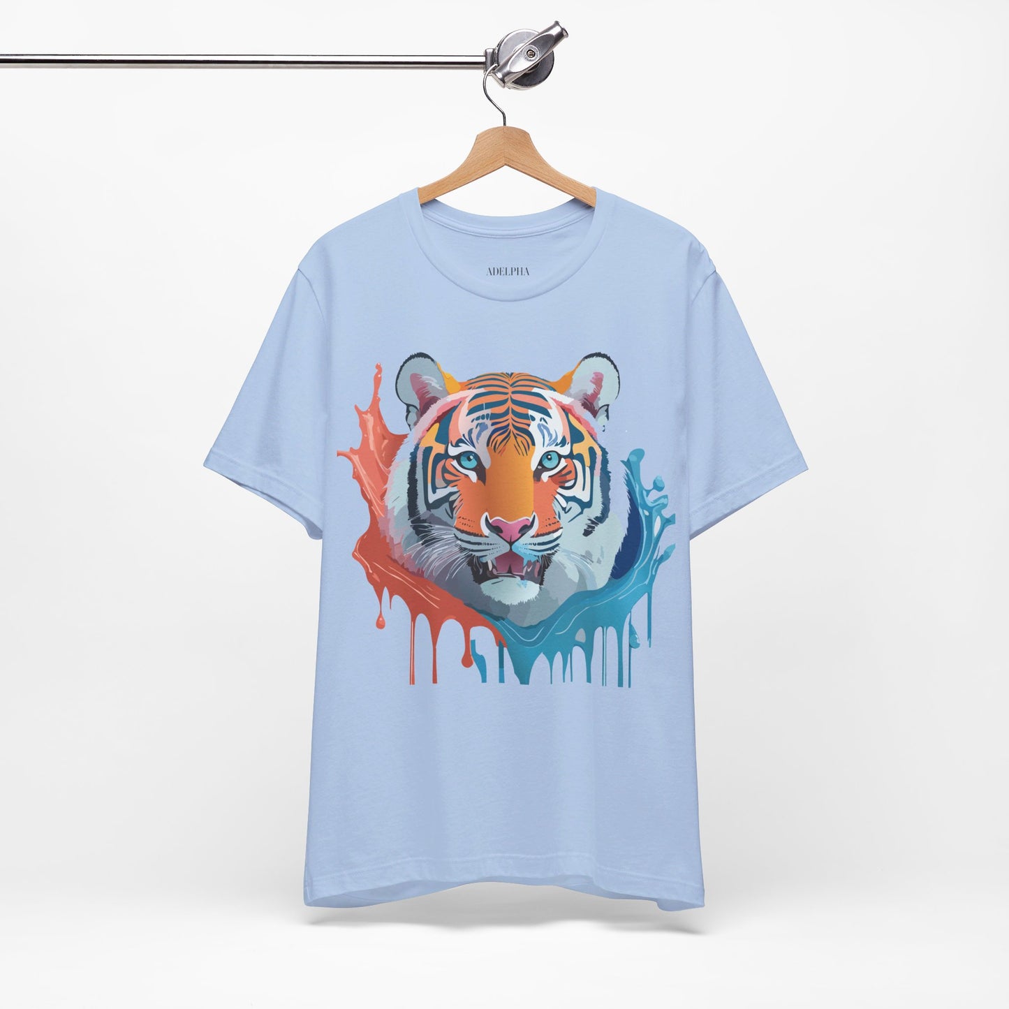 Natural Cotton Tee Shirt with Tiger