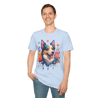 Animal Print Dog Shirt Unisex Softstyle Cotton Tee For Pet Lovers