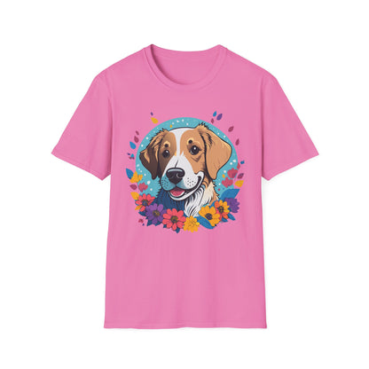 Unisex Dog Shirt Animal Print Tee Gildan Softstyle 64000 Cotton