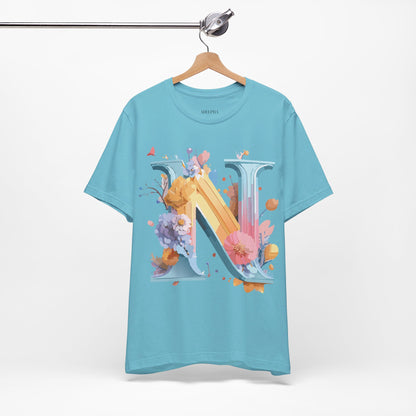 Natural Cotton Tee Shirt - Letters Collection - N Printify