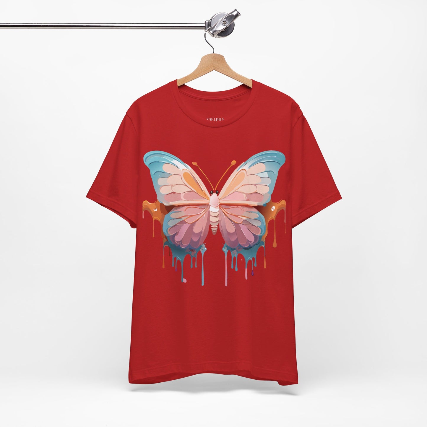 T-Shirt aus natürlicher Baumwolle mit Schmetterling