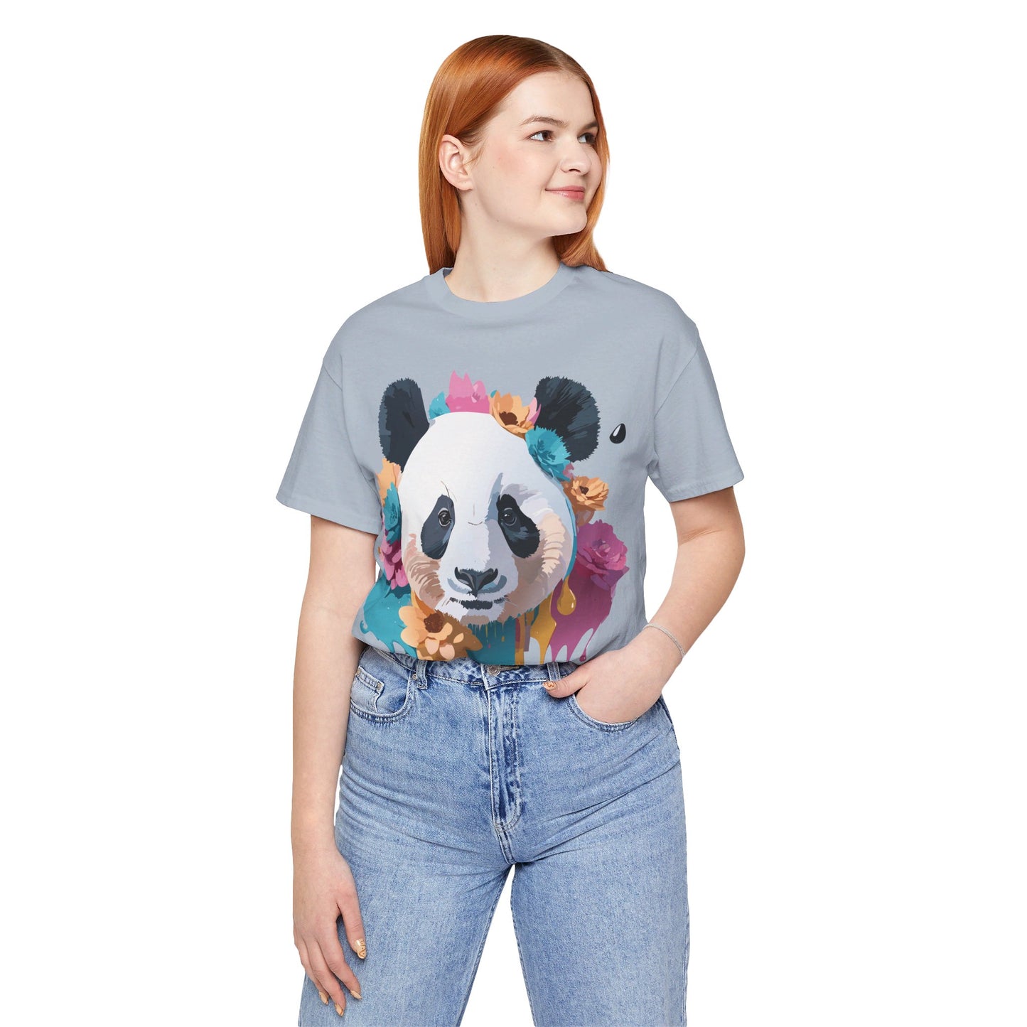 T-Shirt aus natürlicher Baumwolle mit Panda