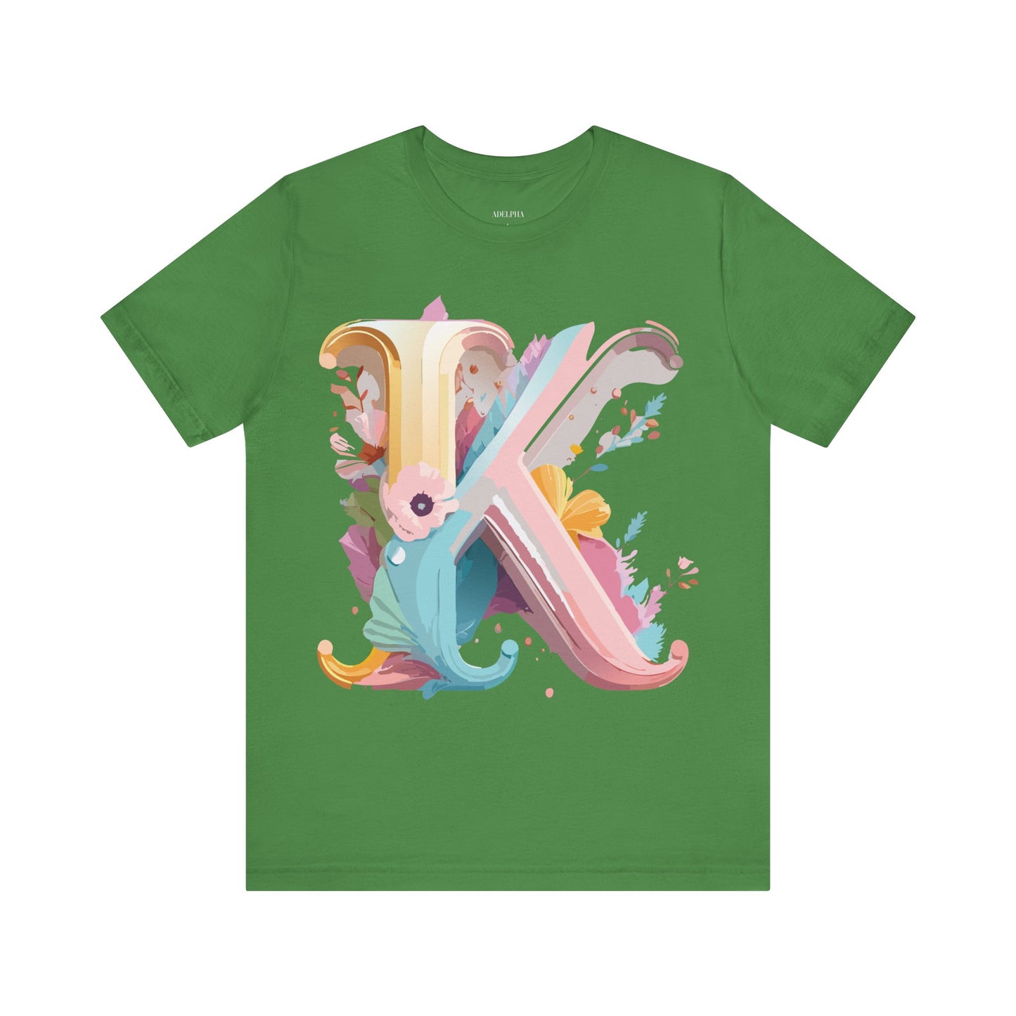 Natural Cotton Tee Shirt - Letters Collection - K