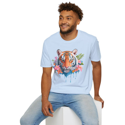 Tiger Shirt Unisex Animal Tee Gildan Softstyle 64000 Cotton Tee