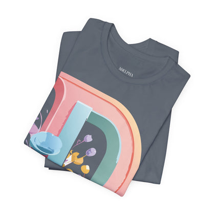Natural Cotton Tee Shirt - Letters Collection - D Printify