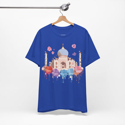 Natural Cotton Tee Shirt - Taj Mahal, India Printify