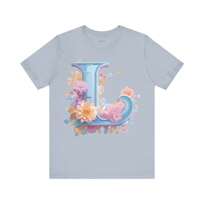 Natural Cotton Tee Shirt - Letters Collection - L Printify