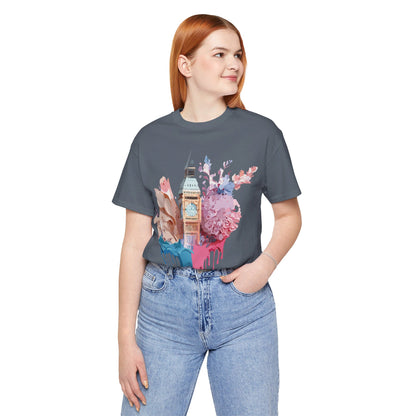 Natural Cotton Tee Shirt - Beautiful Places Collection - London Printify