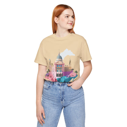 Natural Cotton Tee Shirt - Beautiful Places Collection - Madrid Printify