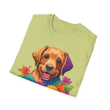 Unisex Dog Shirt With Animals Tee Softstyle Gildan 64000 Comfort Fit
