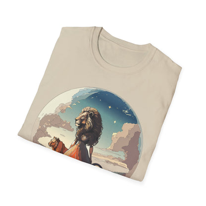 Lion Graphic T Shirt Unisex Softstyle 64000 Gildan 100 Percent Cotton Tee
