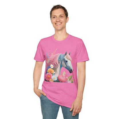 Horse Shirt Unisex Gildan Softstyle 64000 Cotton Tee With Animals