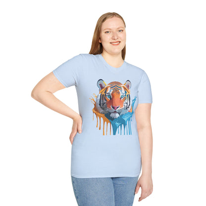Tiger Shirt Unisex Animal Tee Ring Spun Cotton Gildan Softstyle Short Sleeve