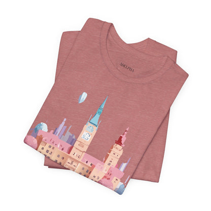 Natural Cotton Tee Shirt - Beautiful Places Collection - Prague Printify