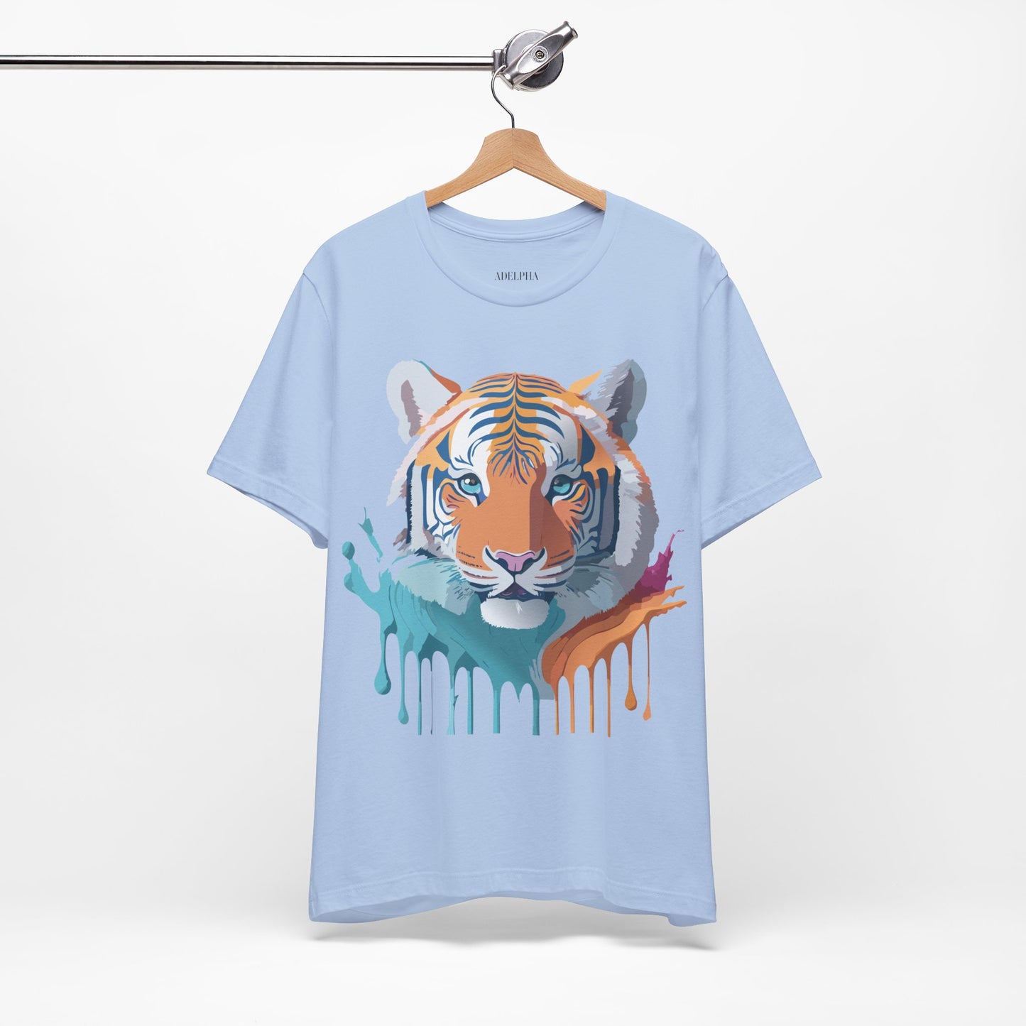 Natural Cotton Tee Shirt with Tiger