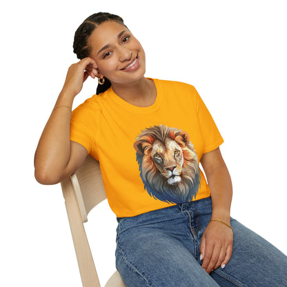 Gildan Lion Graphic Short Sleeve Softstyle Tee 100 Percent Cotton