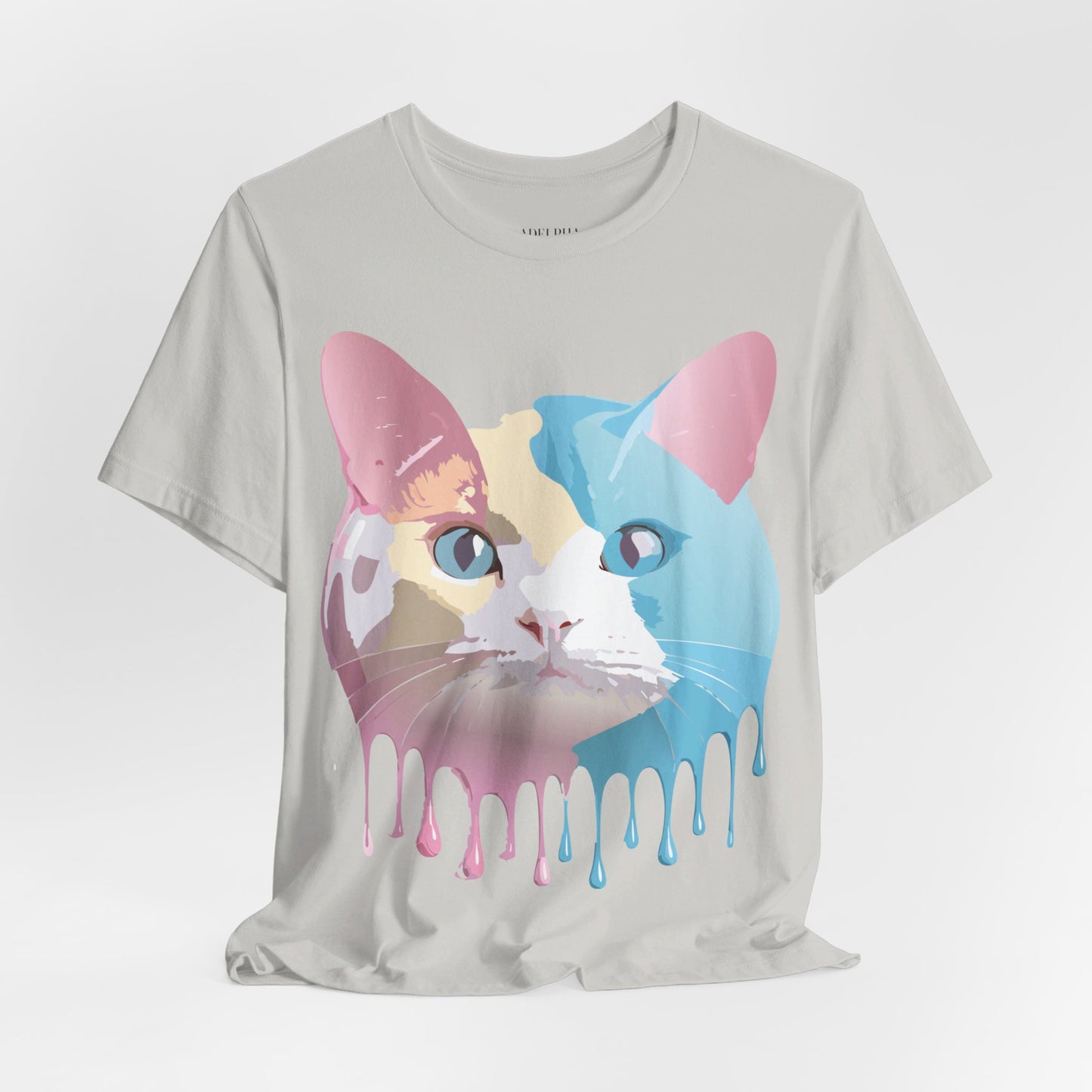 T-shirt en coton naturel avec chat