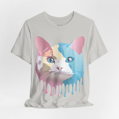 Natural Cotton Tee Shirt with Cat Printify