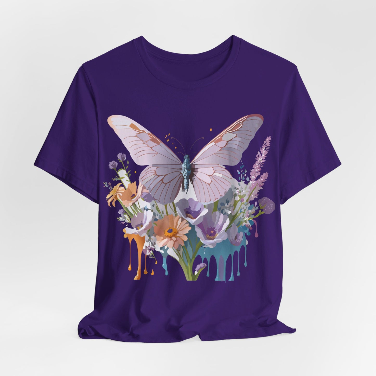 T-shirt en coton naturel avec papillon