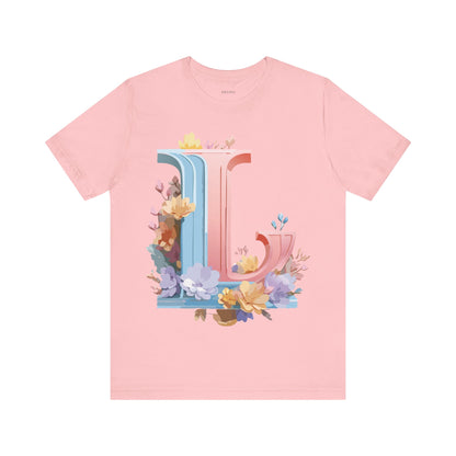 Natural Cotton Tee Shirt - Letters Collection - L Printify