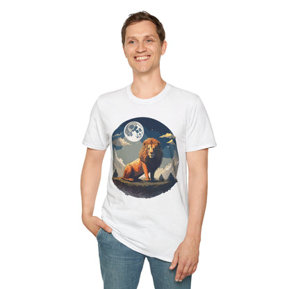 Lion Shirt Unisex Animal Tee Softstyle 64000 100 Percent Ring-Spun Cotton