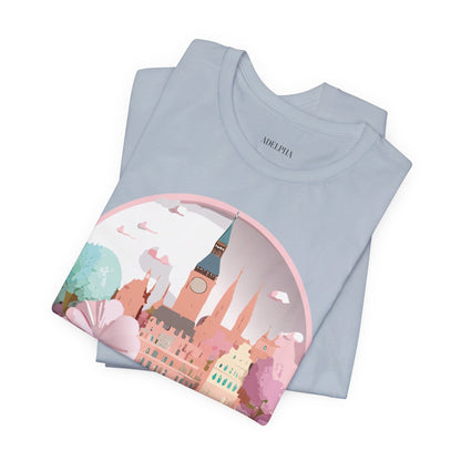Natural Cotton Tee Shirt - Beautiful Places Collection - Prague Printify