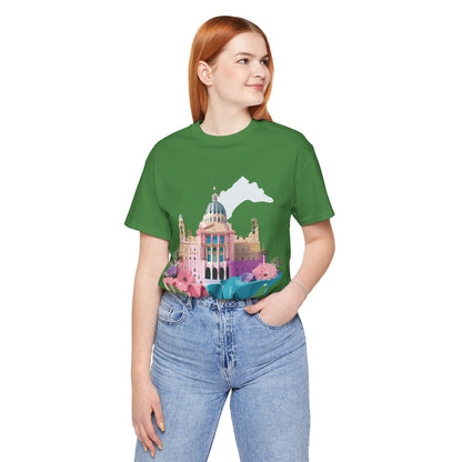Natural Cotton Tee Shirt - Beautiful Places Collection - Madrid Printify