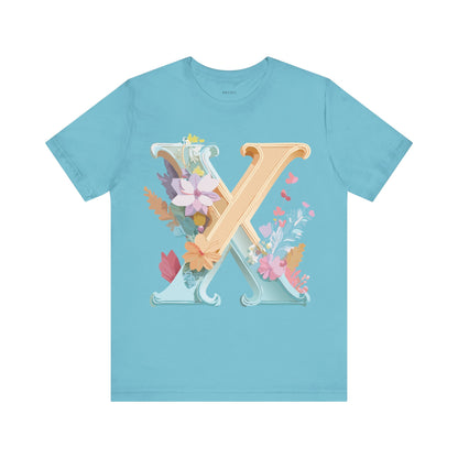 Natural Cotton Tee Shirt - Letters Collection - X Printify