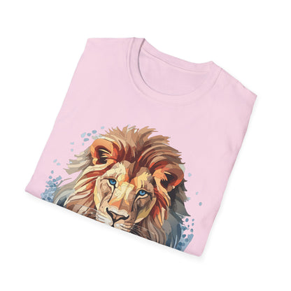 Unisex Lion Shirt Floral Lion Tee Gildan Softstyle 64000 Tee