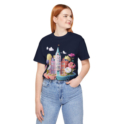 Natural Cotton Tee Shirt - Beautiful Places Collection - Amsterdam Printify