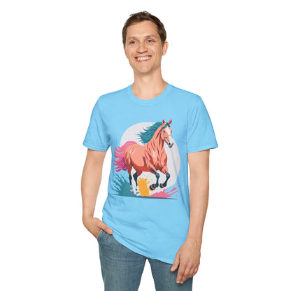 Unisex Horse Shirt Tee Gildan Softstyle 64000 Premium Ringspun Cotton